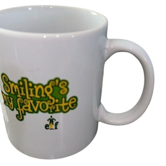 Smilings My Favorite Elf Stoneware Mug  Dishwasher & Microwave Safe  3.75" Tall - Picture 1 of 6